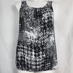 Apt. 9 Monochrome Abstract Tank Top